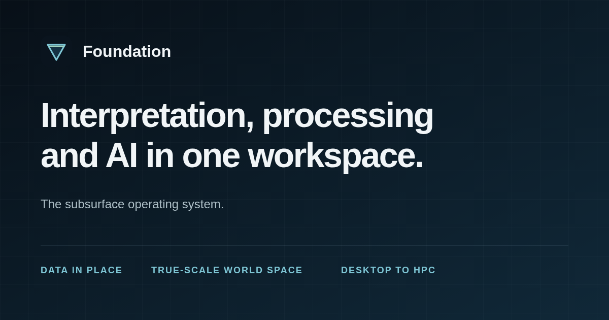 Foundation | A shared earth canvas for subsurface and GIS